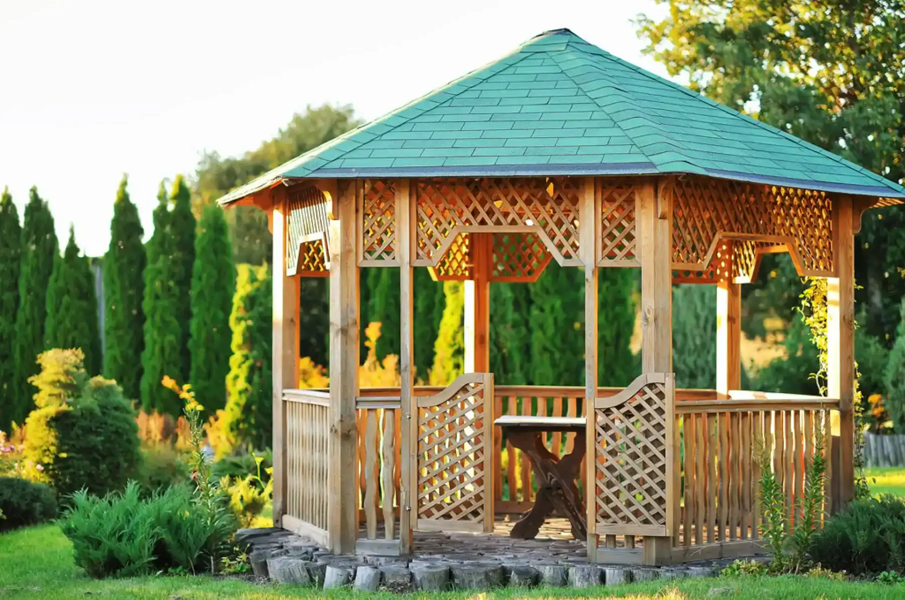 outdoor-wooden-gazebo-over-summer-landscape-background-in-concord-nc
